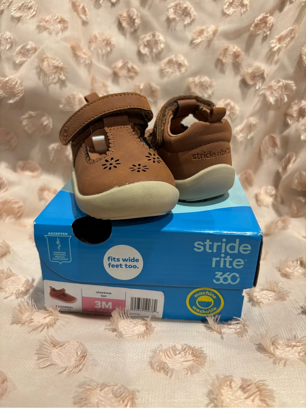 Stride Rite Brown Leather Baby Walker Shoes